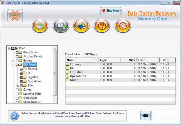 Screenshot of Data Doctor Recovery Memory Card